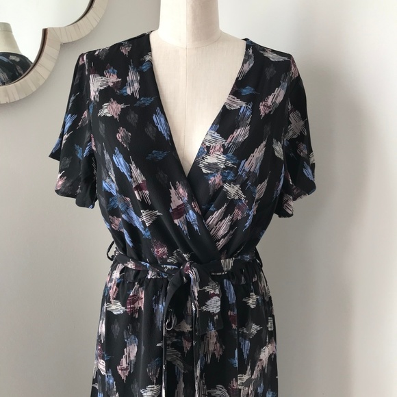 Anthropologie Tina + Jo Printed Tie Front Dress - Picture 3 of 5